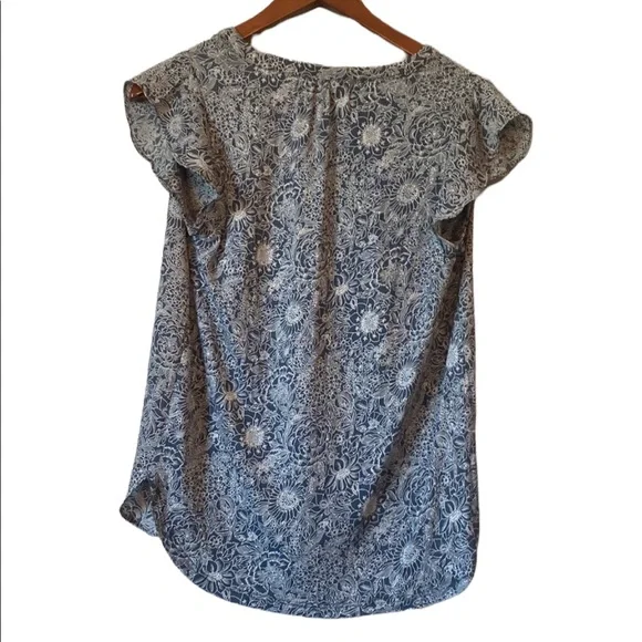 Loft Ruffled Floral Print Top - Picture 5 of 10